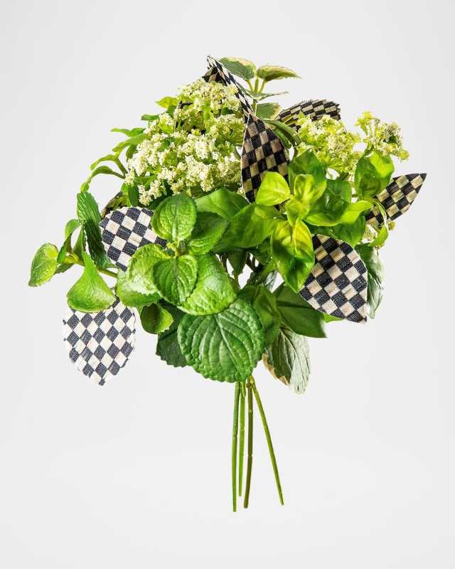 Herb 10" Faux Floral Bouquet